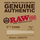 Raw Classic 20 Cones Per Pack - 1 1/4 Size